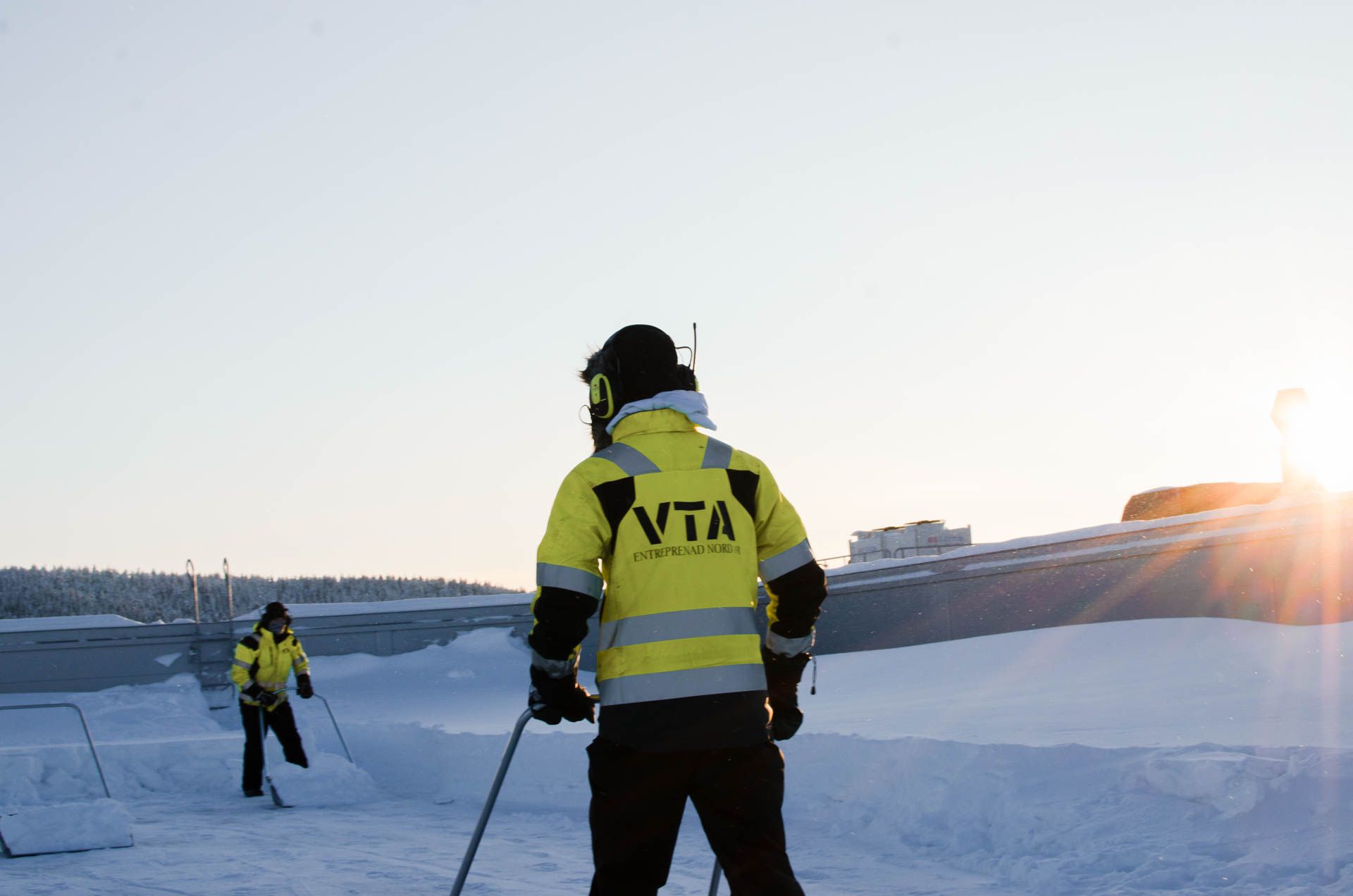 Snöröjning i trupp